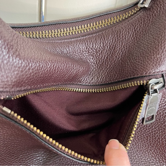 Coach Exotic Trim East West Harley Hobo in Oxblood - Picture 12 of 14